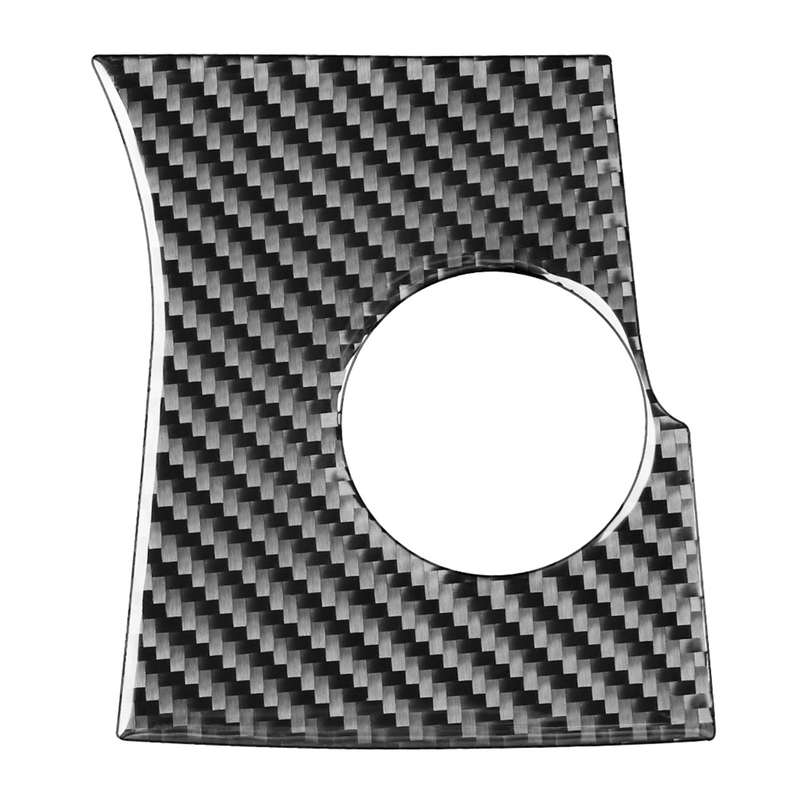 Car Carbon Fiber Ignition Switch Panel Decorative Sticker for Toyota Highlander 2014-2019, Left Driv