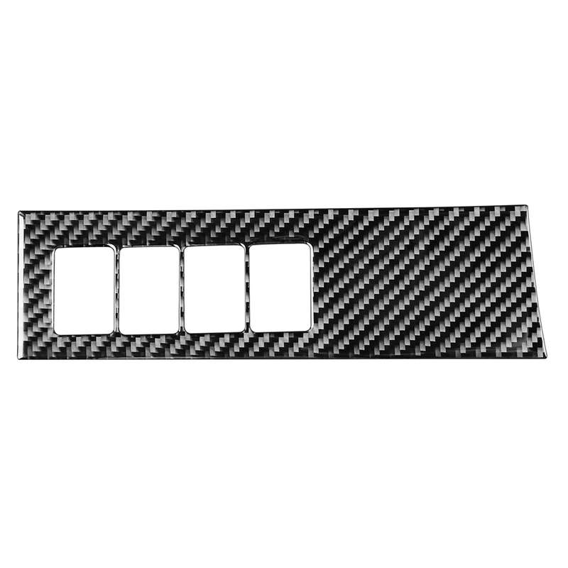 Car Carbon Fiber Headlight Adjustment Switch Panel Decorative Sticker for Toyota Highlander 2014-201