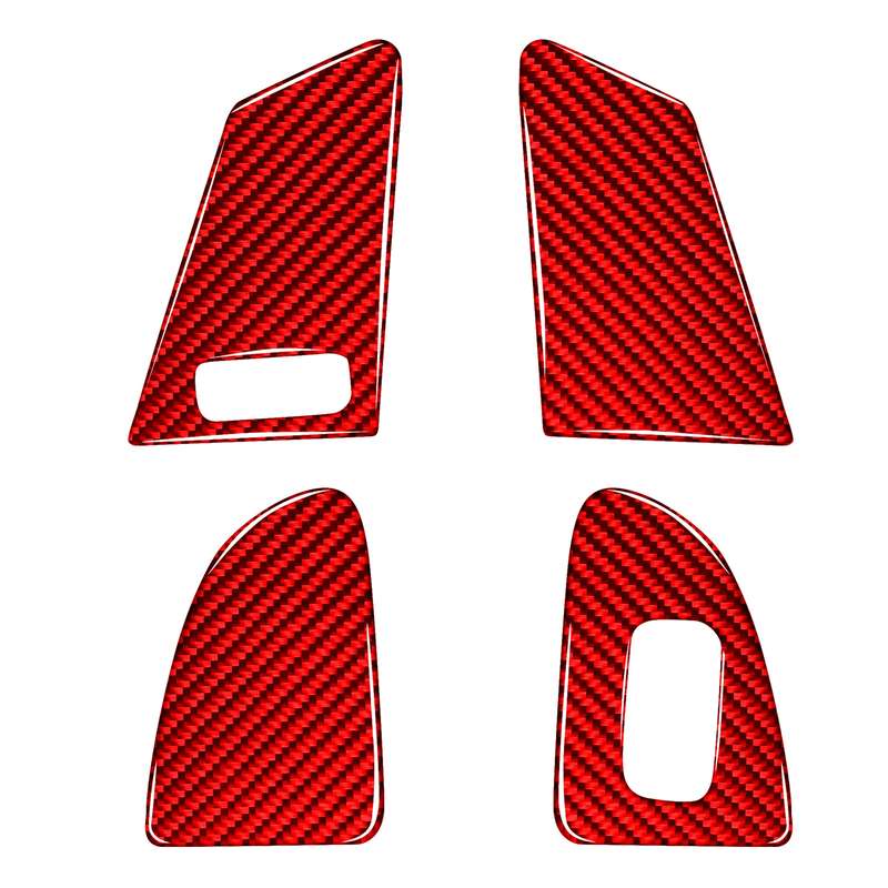 Car Window Lift Button C Decorative Sticker for Volvo V60 2010-2017, Left Drive (Red)