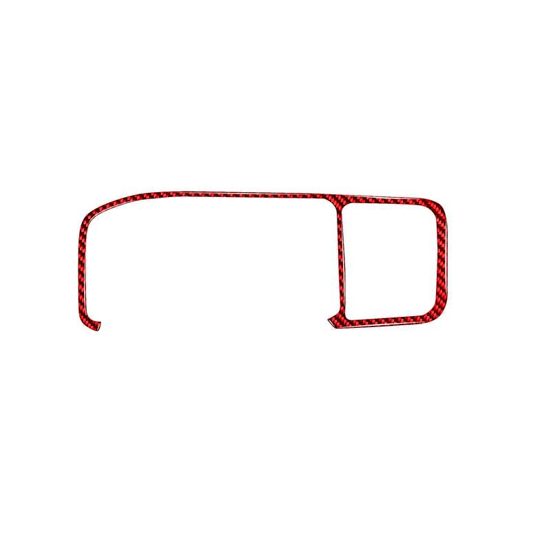 Car Carbon Fiber Navigation Frame Decorative Sticker for Volvo V60 2010-2017, Left Drive(Red)