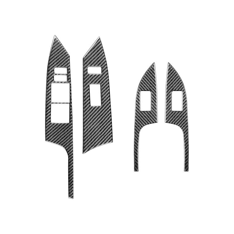 Car Carbon Fiber Window Lift Decorative Sticker for Lexus CT 2011-2017, Left Drive