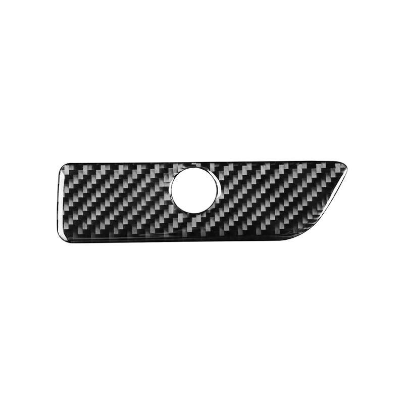 Car Carbon Fiber Storage Box Handle Decorative Sticker for Ford Explorer 2013-2019, Left Drive