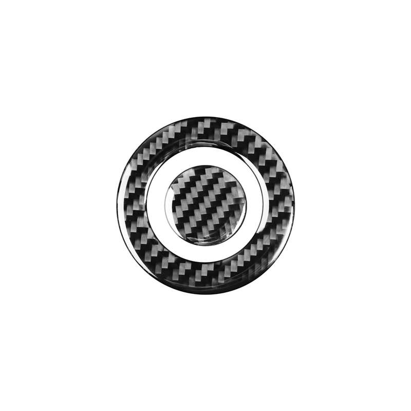 Car Carbon Fiber One-click Start Button Decorative Sticker for Ford Explorer 2013-2019, Left Drive