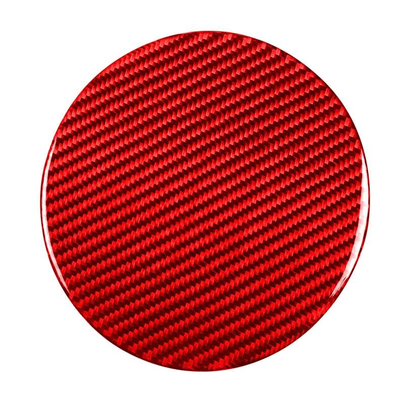 Car Carbon Fiber Fuel Tank Cap Decorative Sticker for Nissan 370Z / Z34 2009-, Left and Right Drive
