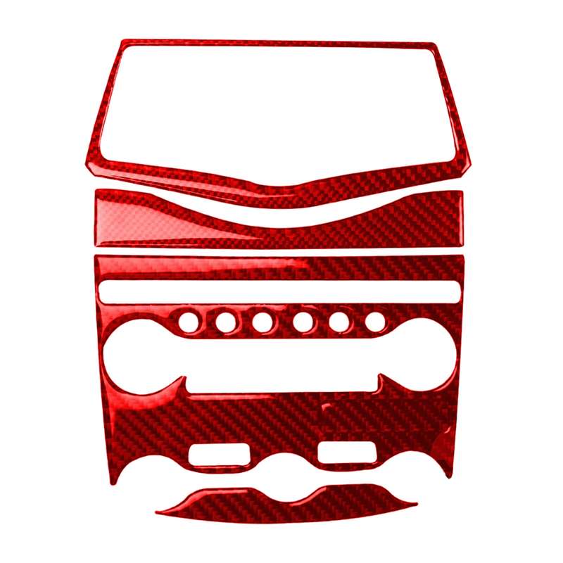 5 in 1 Car Carbon Fiber Air Conditioning Adjustment Panel Decorative Sticker for Nissan 370Z / Z34 2