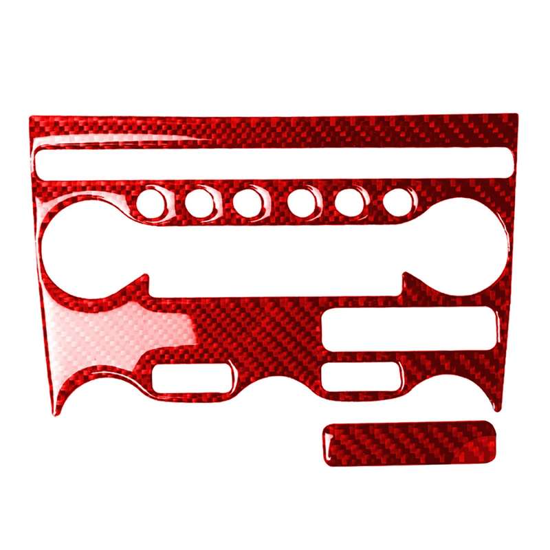 2 in 1 Car Carbon Fiber Air Conditioning Adjustment Panel Decorative Sticker for Nissan 370Z / Z34 2