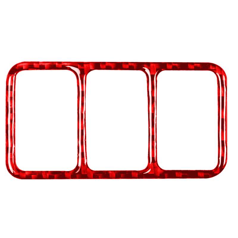 Car Carbon Fiber Central Control Heating Button Frame Decorative Sticker for Nissan 370Z / Z34 2009-
