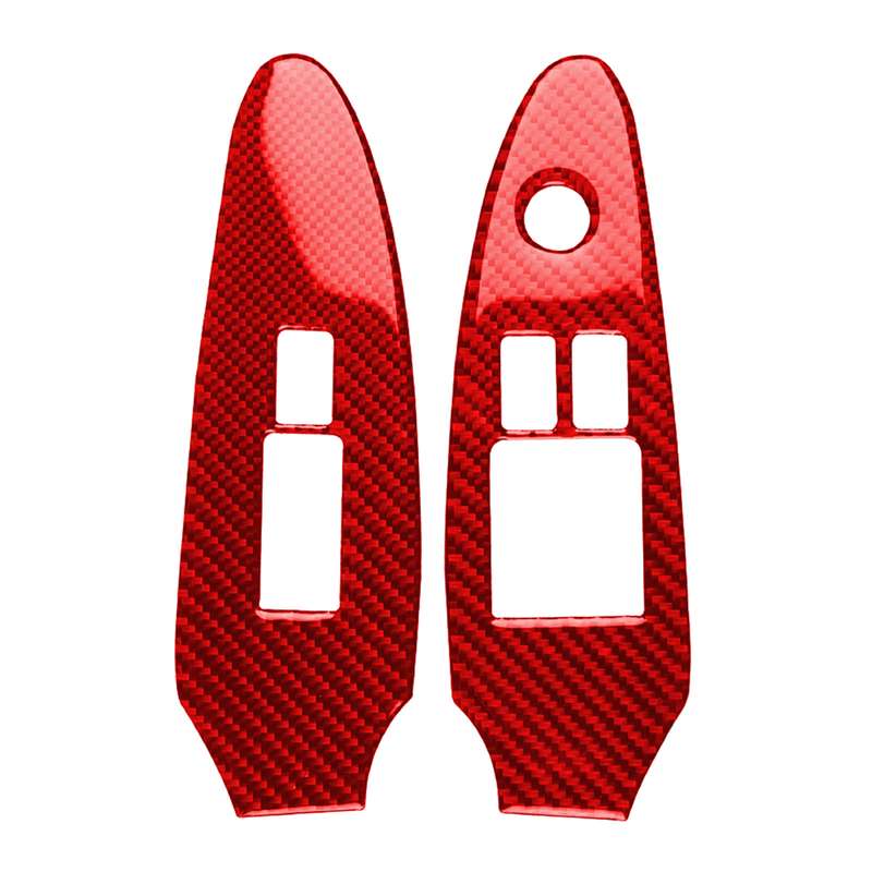 2 in 1 Car Carbon Fiber Window Lift Panel Decorative Sticker for Nissan 370Z / Z34 2009-, Right Driv