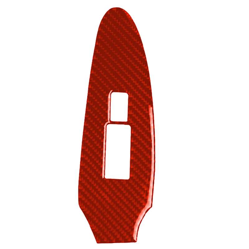 Car Carbon Fiber Vice Driving Side Door Lift Control Decorative Sticker for Nissan 370Z / Z34 2009-,