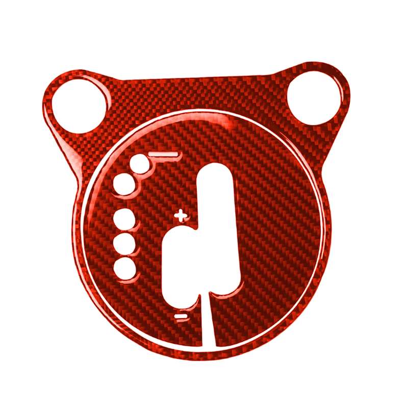 2 in 1 Car Carbon Fiber Automatic Gear Shifting Transmission Panel Decorative Sticker for Nissan 370