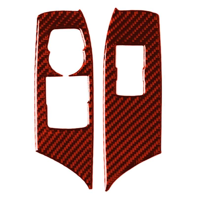 Car Carbon Fiber Window Lift Panel Decorative Sticker for Chevrolet Camaro 2017-2019, Left Drive (Re