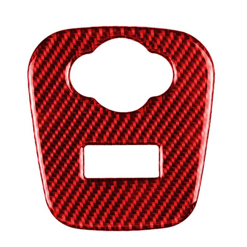 Car Carbon Fiber Cigarette Lighter Cover Decorative Sticker for BMW Mini Cooper F56 F55 F57, Left an