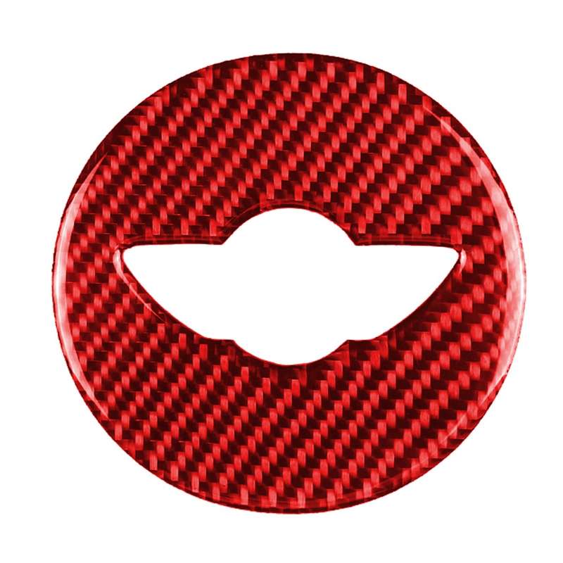 Car Carbon Fiber Steering Wheel Logo Decorative Sticker for BMW Mini Cooper Countryman F60 F55 F56,