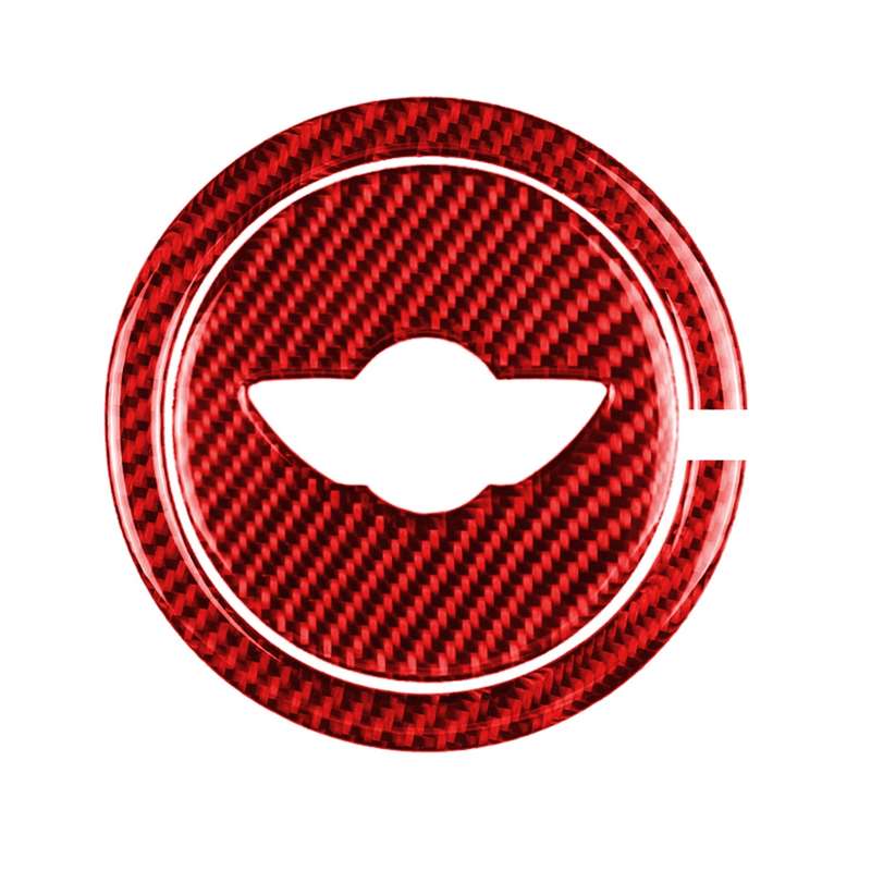2 in 1 Car Carbon Fiber Steering Wheel Decorative Sticker for BMW Mini R55 R56 Countryman R60 Pacema