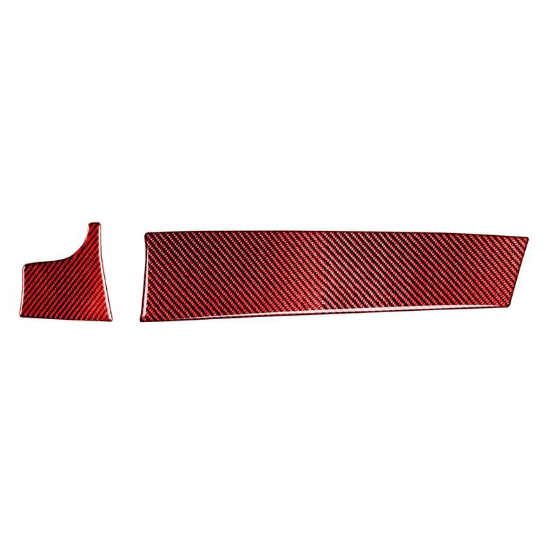 Car Carbon Fiber Central Control Instrument Decorative Sticker for Porsche Panamera, Left Drive (Red