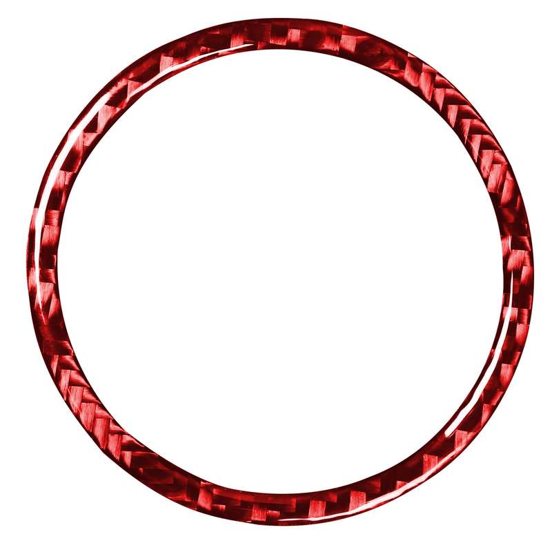 Car Carbon Fiber Stopwatch Ring Decorative Sticker for Porsche Macan 2014-2021, Left and Right Drive