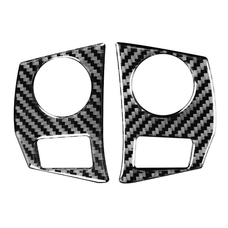 Car Carbon Fiber Steering Wheel Button Frame Decorative Sticker for Toyota Corolla / Levin 2014-2018