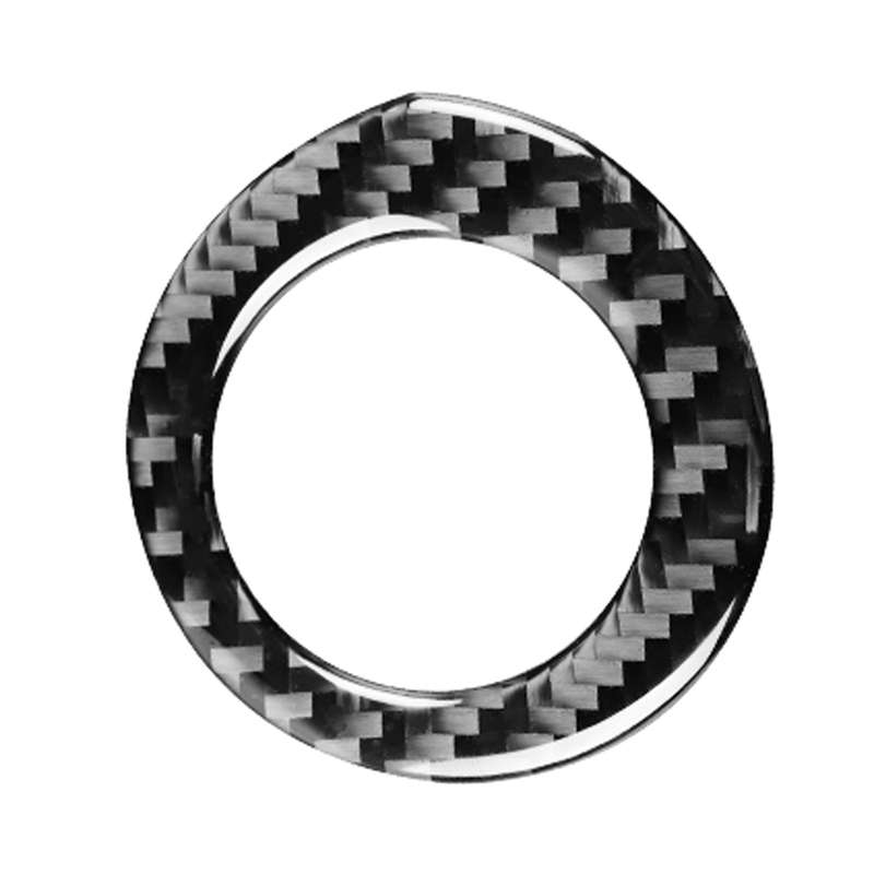 Car Carbon Fiber Ignition Key Ring Decorative Sticker for Toyota Corolla / Levin 2014-2018, Left and