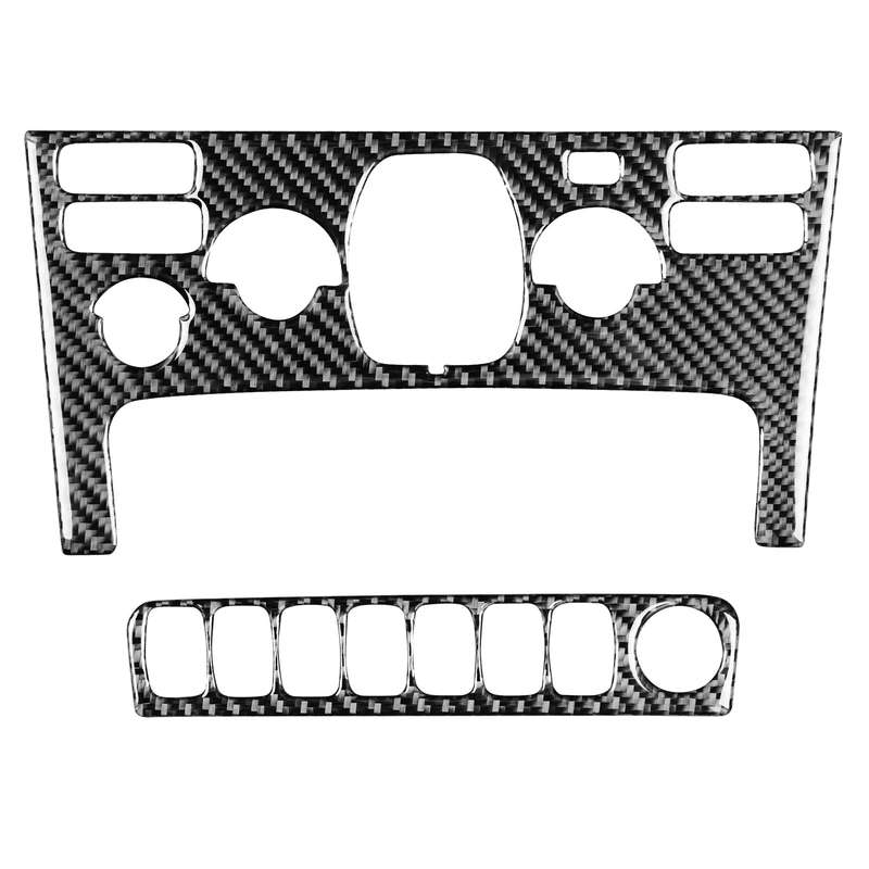 Car Carbon Fiber Air Conditioning Panel B Decorative Sticker for Volvo XC90 2003-2014, Left and Righ