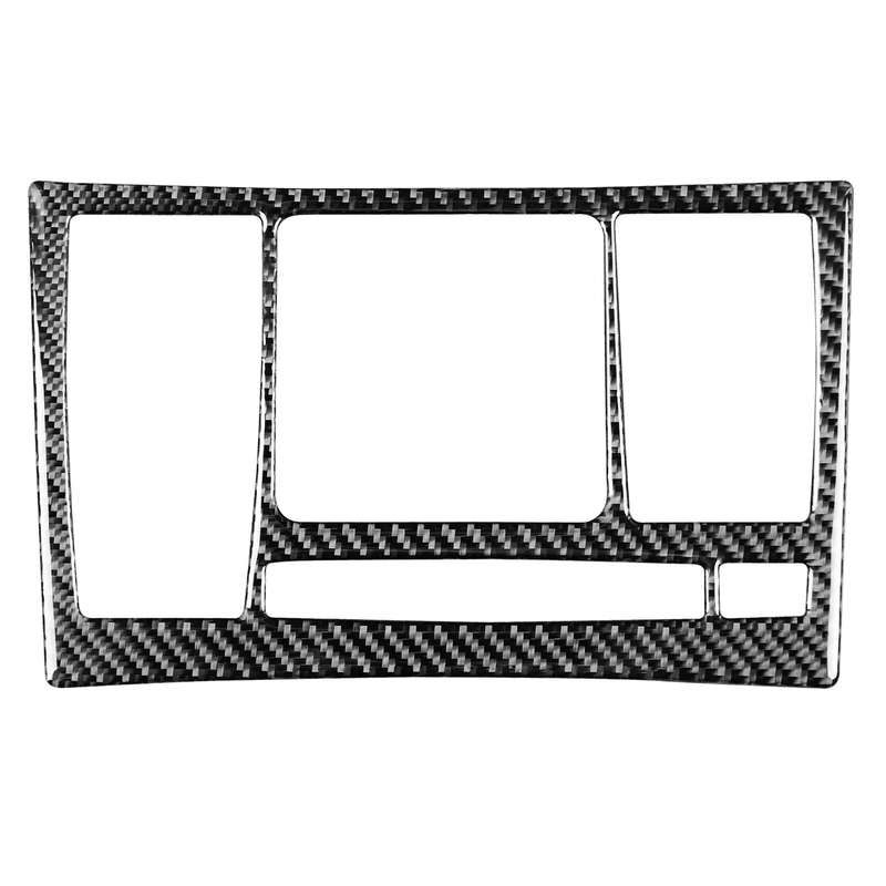 Car Carbon Fiber CD Panel Decorative Sticker for Volvo XC90 2003-2014, Left and Right Drive Universa