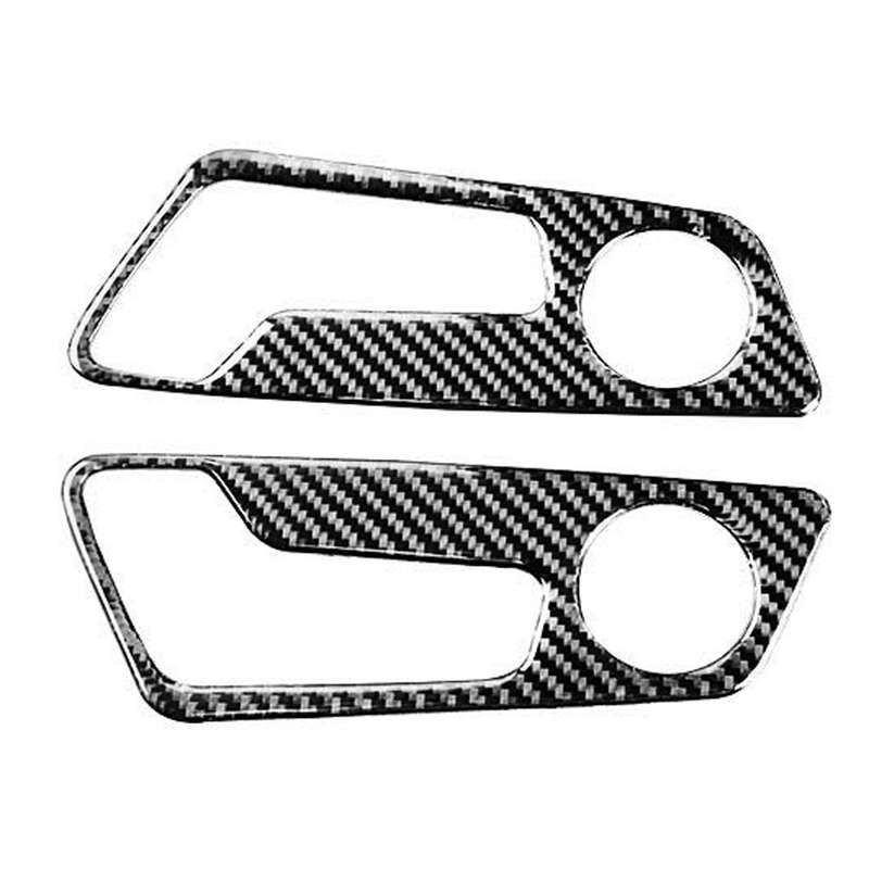 Car Carbon Fiber Seat Adjustment Panel Decorative Sticker for Audi A6L / A7 2019-, Left and Right Dr
