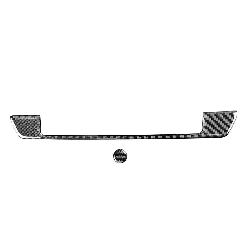 Car Carbon Fiber Warning Panel Buttons Decorative Sticker for Audi A6L / A7 2019-, Left and Right Dr