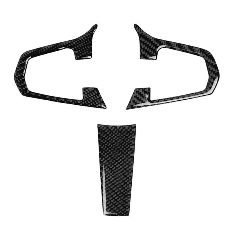 3 in 1 Car Carbon Fiber Steering Wheel Solid Color A Decorative Sticker for BMW G01 X3 2018-2020 / G