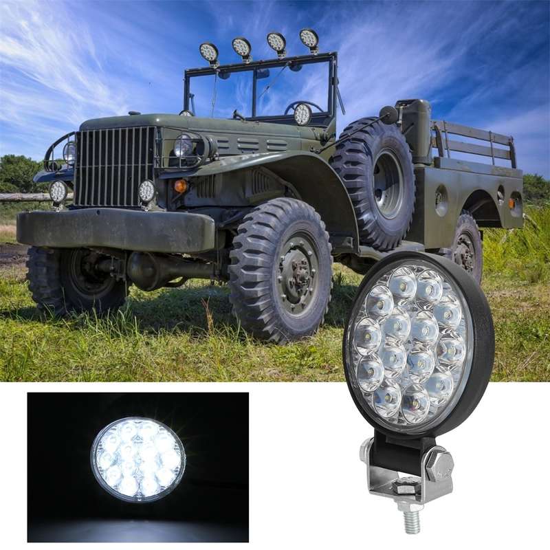 D0037 9.8W 10-30V DC 6000K 3 inch 14 LEDs Circle Offroad Truck Car Driving Light Work Light Spotligh
