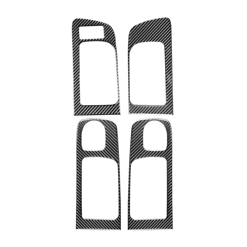 4 PCS / Set Carbon Fiber Car Door Inner Handle Decorative Sticker for Toyota Tundra 2014-2018, Left