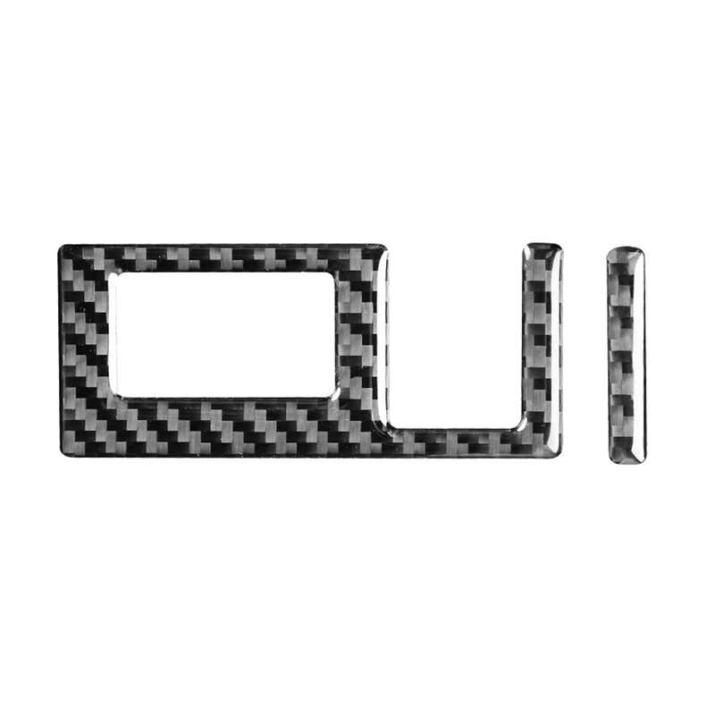 2 PCS / Set Carbon Fiber Car Headlight Switch Ring Decorative Sticker for Toyota Tundra 2014-2018, L