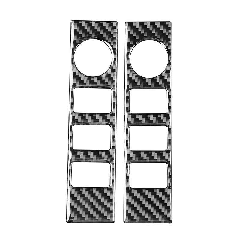 2 PCS / Set Carbon Fiber Car Central Control Volume Switch Decorative Sticker for Toyota Tundra 2014