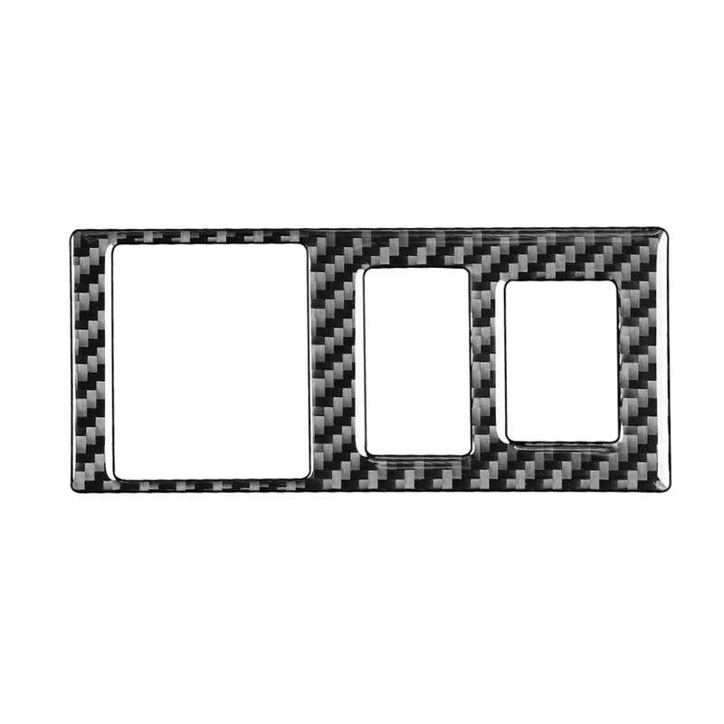 Carbon Fiber Car Headlight Height Adjustment Switch Decorative Sticker for Toyota Tundra 2014-2018,