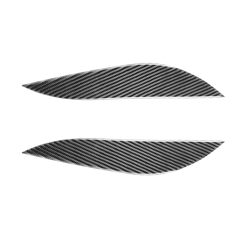2 PCS / Set Carbon Fiber Car Lamp Eyebrow Decorative Sticker for Honda Civic 2001-2003, Drop Glue Ve