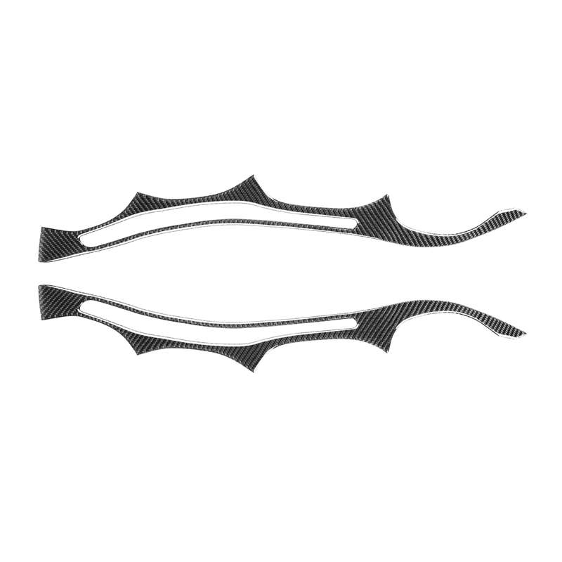 2 PCS / Set Carbon Fiber Car Lamp Eyebrow Decorative Sticker for BMW E60 5 Series 2004-2010, Drop Gl