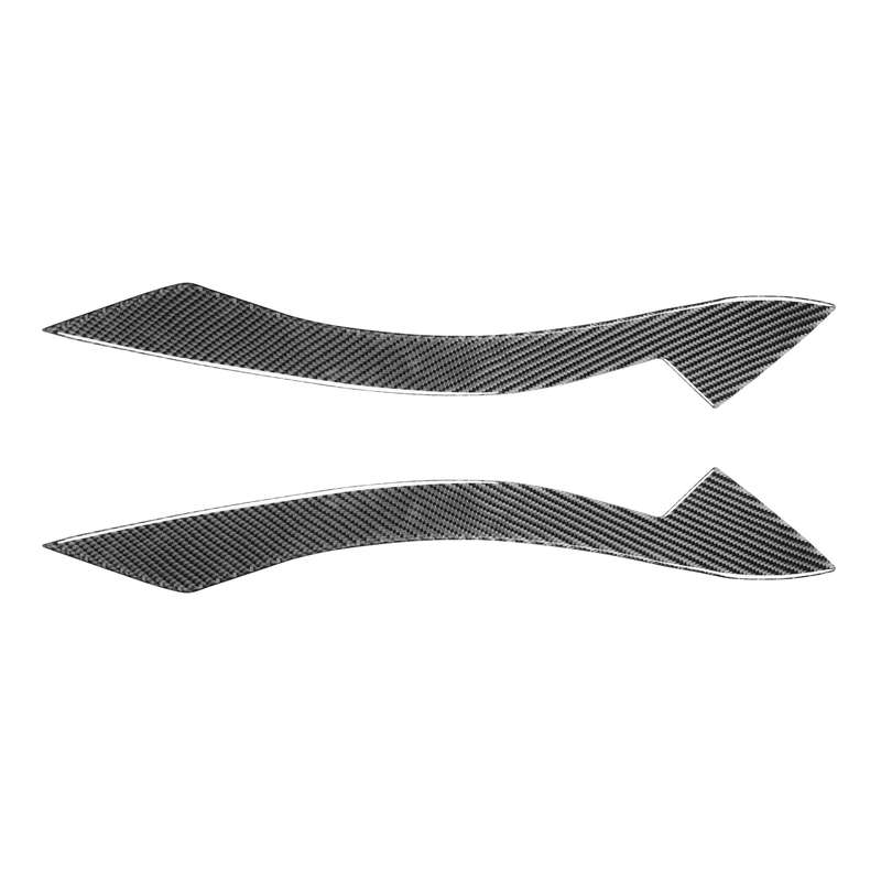 2 PCS / Set Carbon Fiber Car Lamp Eyebrow Decorative Sticker for BMW Z4 / E89 2009-2015, Drop Glue V