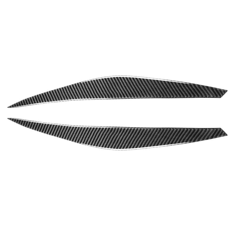 2 PCS / Set Carbon Fiber Car Lamp Eyebrow Decorative Sticker for BMW E71/X6 2008-2014, Drop Glue Ver