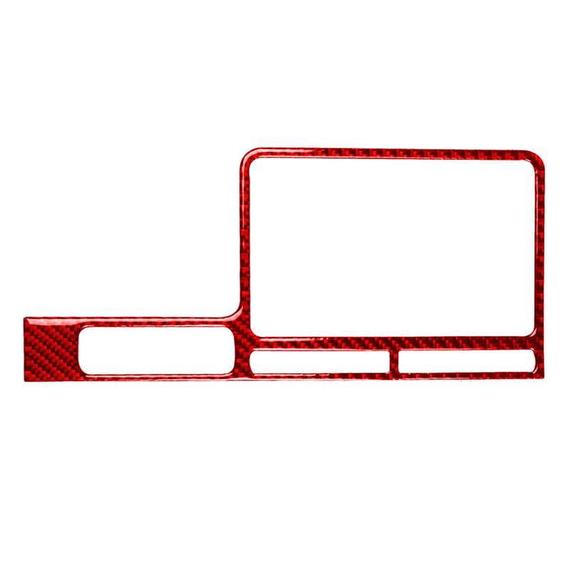 Carbon Fiber Car Navigation Display Frame Decorative Sticker for Nissan GTR R35 2008-2016, Left Driv