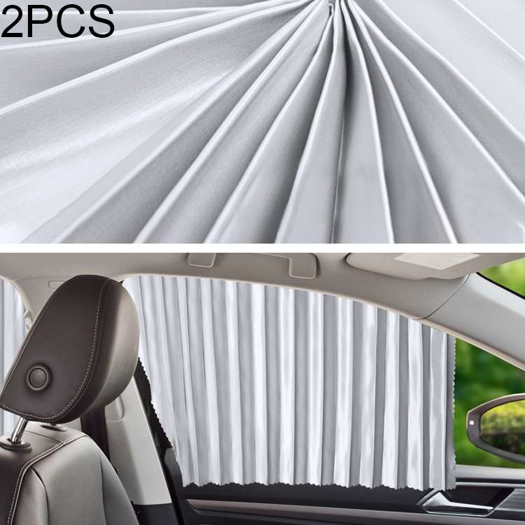 2 PCS Car Auto Sunshade Curtains Windshield Cover for the Front Seat (Black)
