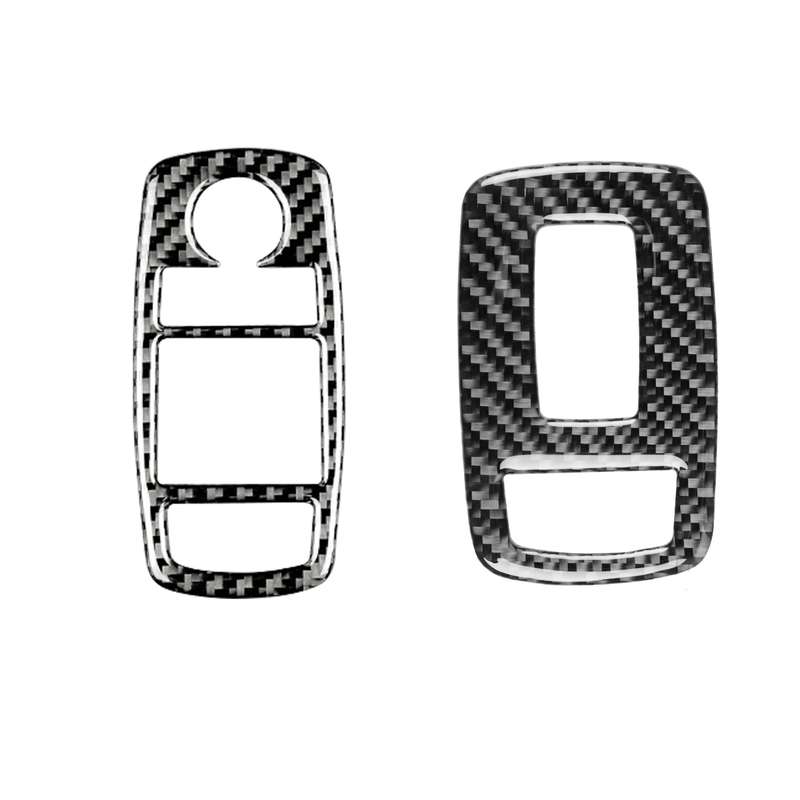 Carbon Fiber Car Window Lift Button Decorative Sticker for Dodge Challenger 2015 to Now, Left Drivin