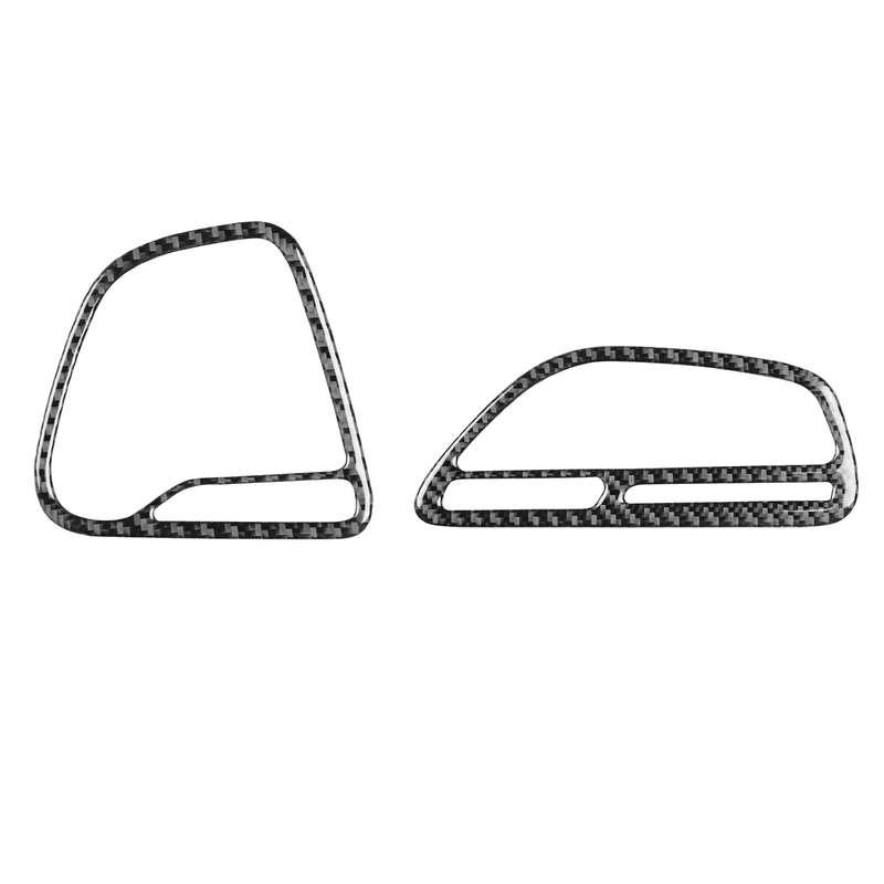 Carbon Fiber Car Instrument Left Right Air Outlet Decorative Sticker for Dodge Challenger 2015 to No
