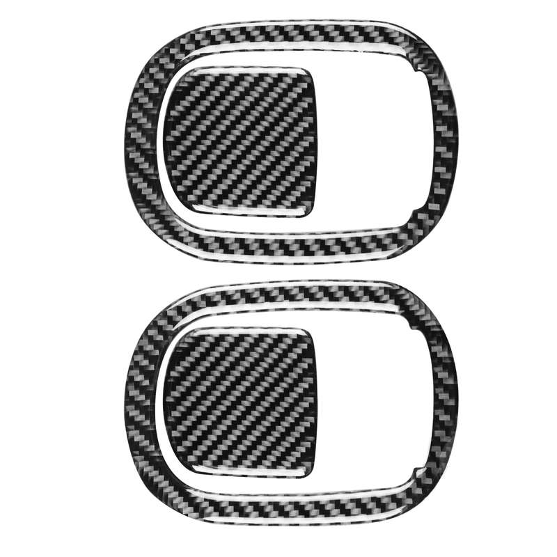 4 PCS / Set Carbon Fiber Car Seat Back Decorative Sticker for Dodge Challenger 2015 to Now, Left Dri
