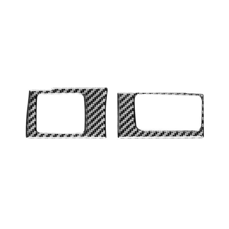 2 PCS / Set Carbon Fiber Car Central Control Card Box Panel Decorative Sticker for Honda CRV 2007-20