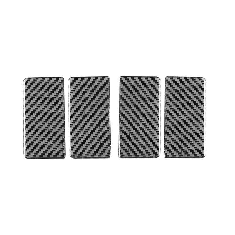 4 PCS / Set Carbon Fiber Car Inner Armrest Gasket Decorative Sticker for Honda CRV 2007-2011,Left an