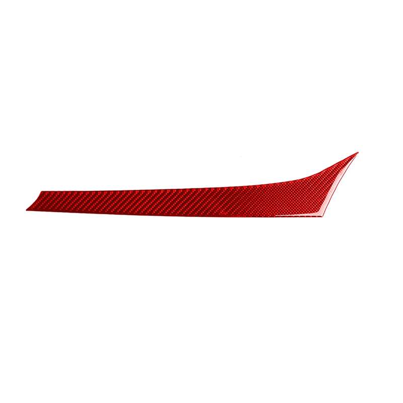 Carbon Fiber Car Dashboard Strip Decorative Sticker for Alfa Romeo Giulia 2017-2019,Right Drive (Red
