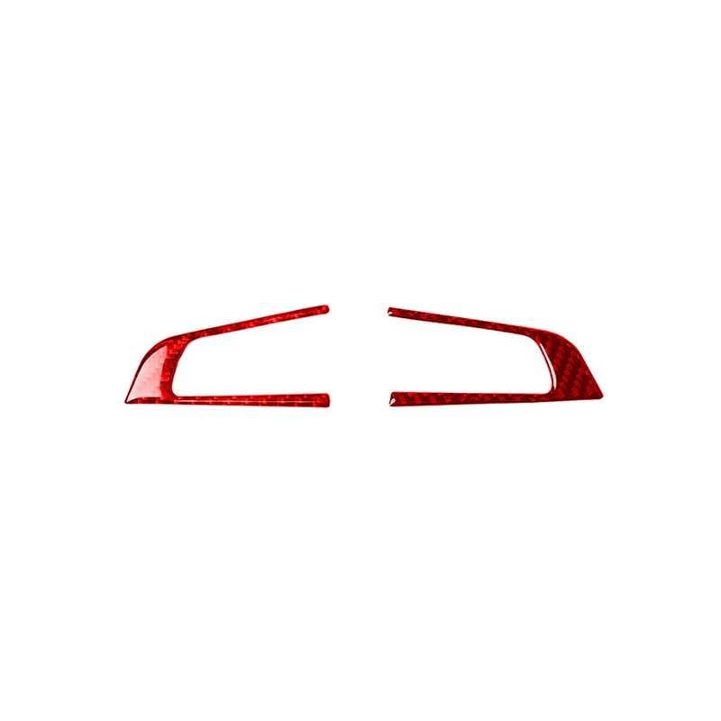 2 PCS / Set Carbon Fiber Car Steering Wheel Button Panel Decorative Sticker for Alfa Romeo Giulia 20
