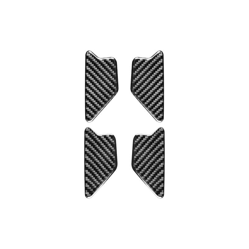 4 PCS / Set Carbon Fiber Car Inner Door Bowl Decorative Sticker for Audi Q3 2013-2018,Left and Right