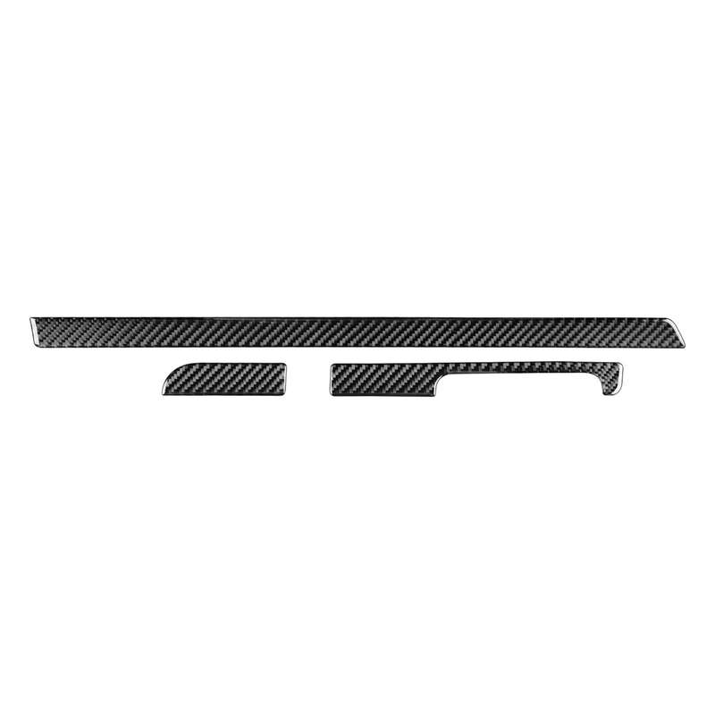 3 PCS / Set Carbon Fiber Car Dashboard Strip Decorative Sticker for Volkswagen Scirocco 2009-2016,Ri