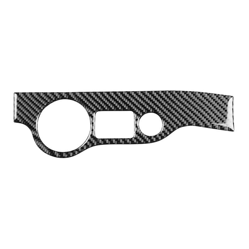 Carbon Fiber Car Headlight Switch Panel Decorative Sticker for Dodge Challenger 2015 to Now, Left Dr