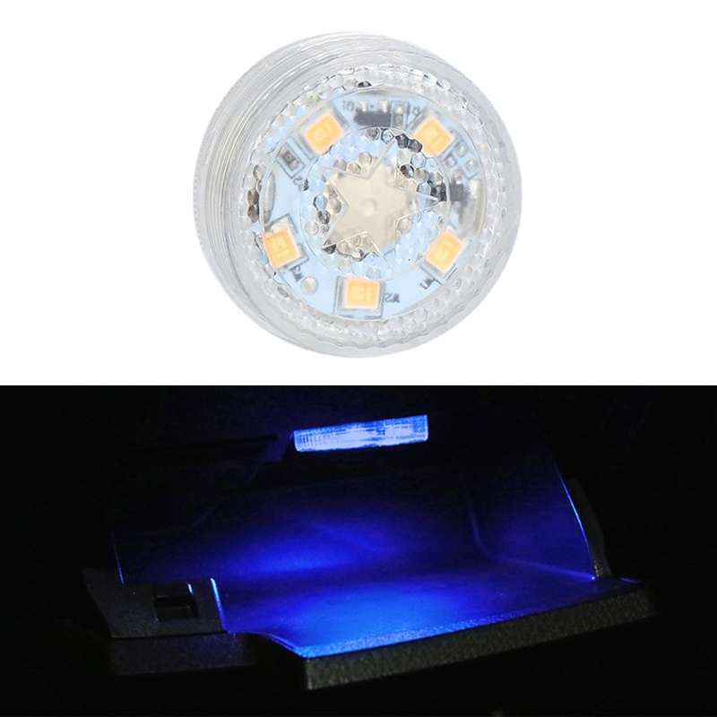 Car LED Interior Touch Light with A Button Battery (Ice Blue Light)