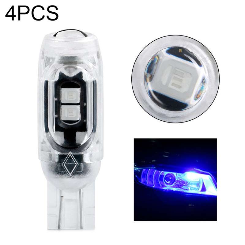 4pcs T10 DC12V / 0.84W / 0.07A / 150LM Car Clearance Light 5LEDs SMD-3030 Lamp Beads with lens (Ice